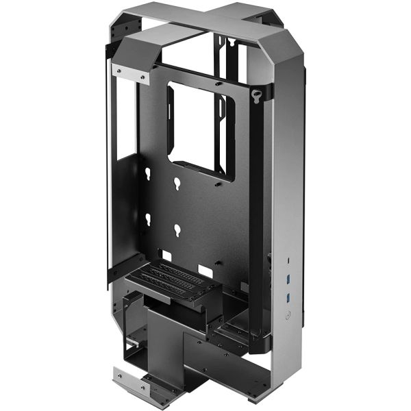 AZZA Opus 809 ATX - Dual Orientation - CNC Milled Aluminum - 4 Side Tempered Glass PC Case - Black