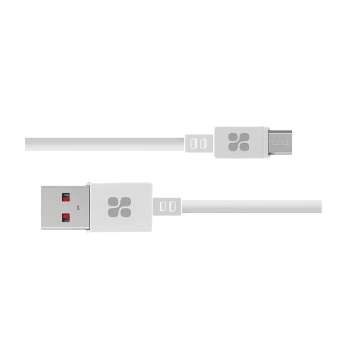 Promate MicroCord-1 Super-Durable Data & Charge USB-A to Micro-USB Cable - White