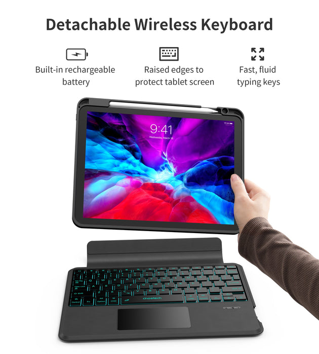 Choetech Magic Keyboard Wireless Keyboard for iPad 10.9  inch - Arabic&English