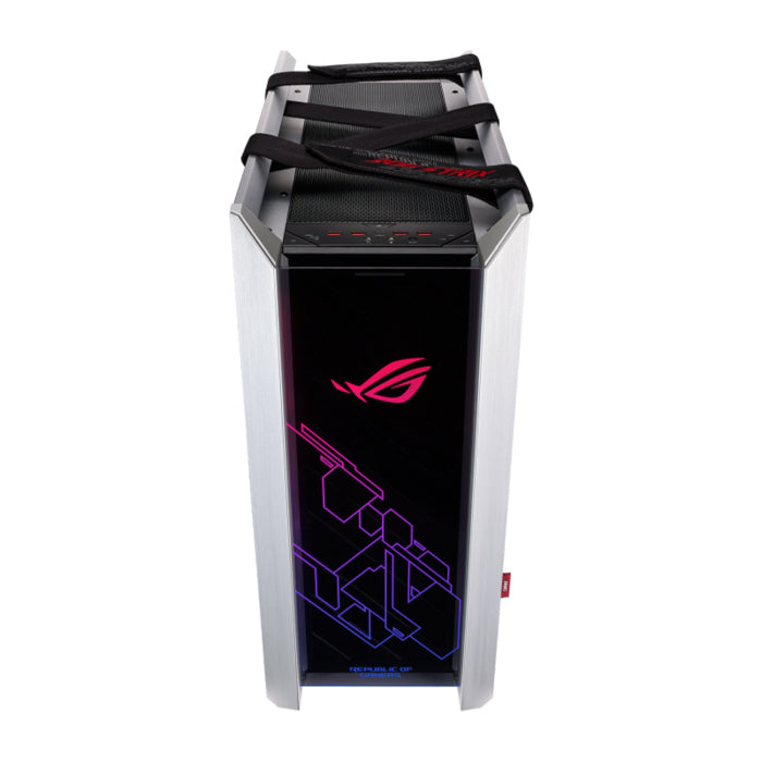 Asus Rog Strix Helios Mid-Tower 3-Side Tempered Glass Panel Case with Dynamic RGB Lighting Front Panel - White