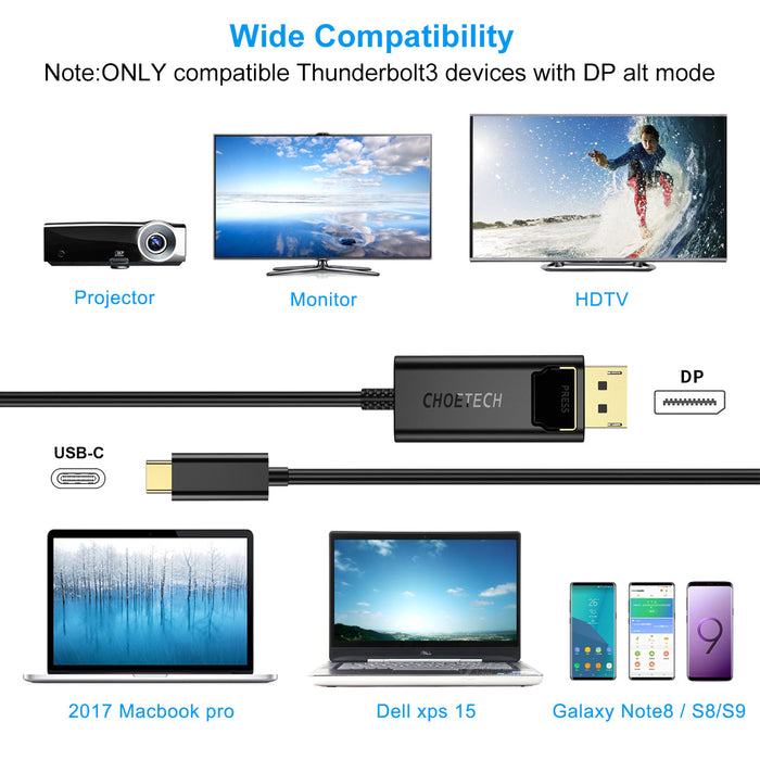 USB-C to DP Cable