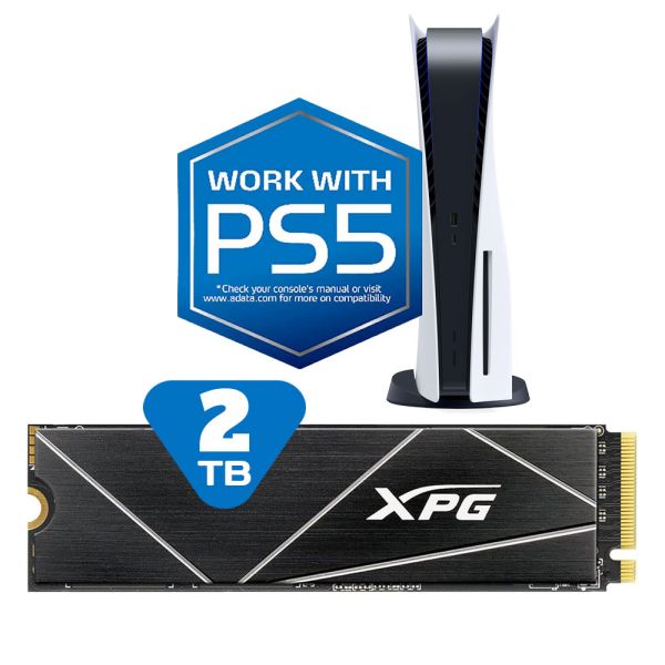 XPG Gammix S70 Blade 2TB SSD - PS5 Compatible Internal Solid State Drive - Black