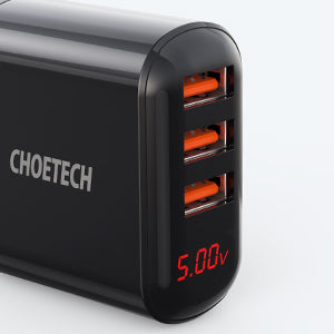 Choetech 5V/3.4A 3*usb-A digital wall charger