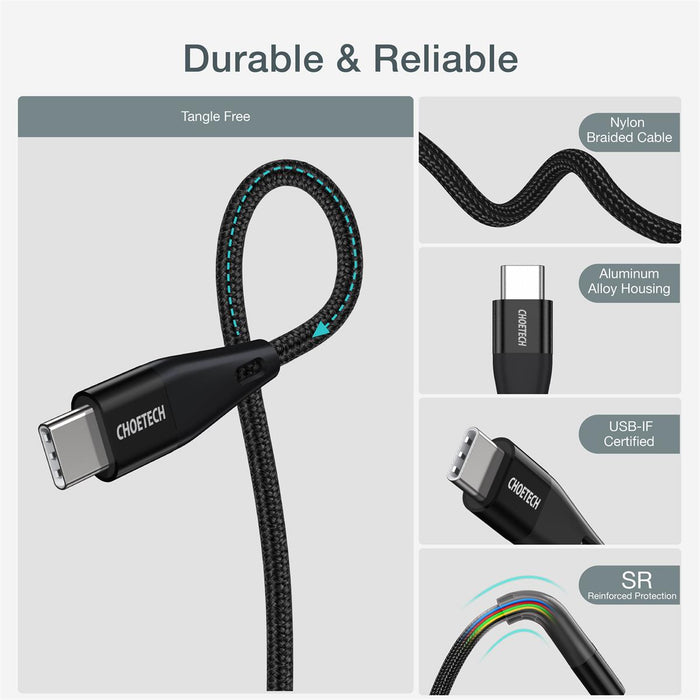 Choetech PD 60W USB-C to USB-C 1.2m Cable