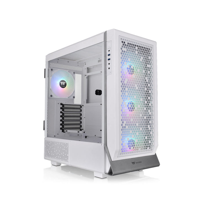 Thermaltake Ceres 500 TG ATX Mid Tower Tempered Glass Side Panel Case With 4 ARGB Fans - Snow White