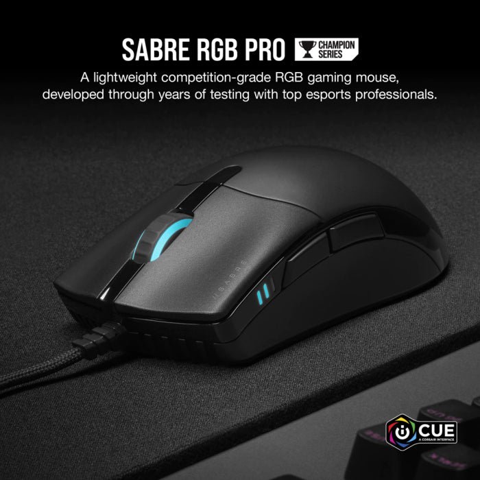 Corsair M55 RGB PRO Ambidextrous Multi-Grip 12,800 DPI Wired Gaming Mouse