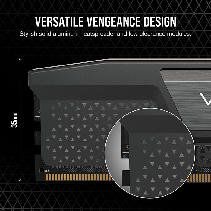 Corsair Vengeance 32GB (2x16GB) DDR5 5200MHz C40 Memory Kit - Black