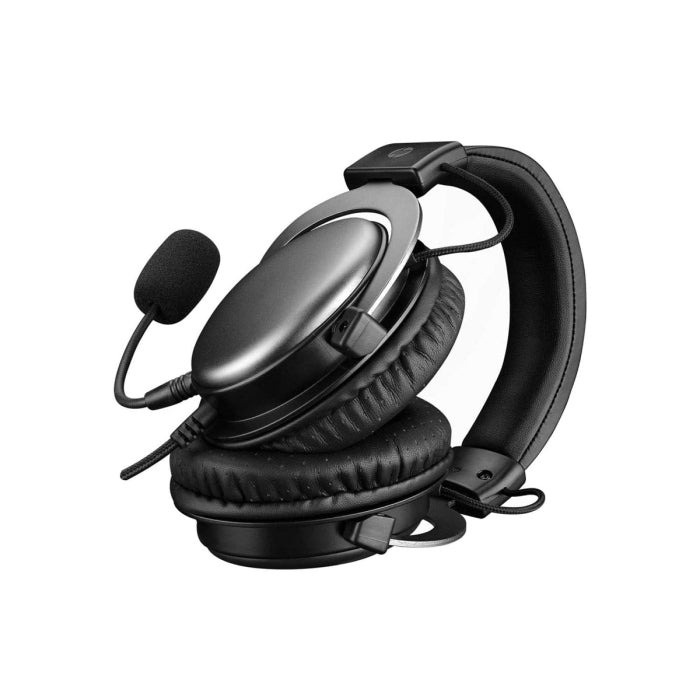 HP DHE-8005 Stereo Wired Gaming Headset with Detachable Microphone - Black