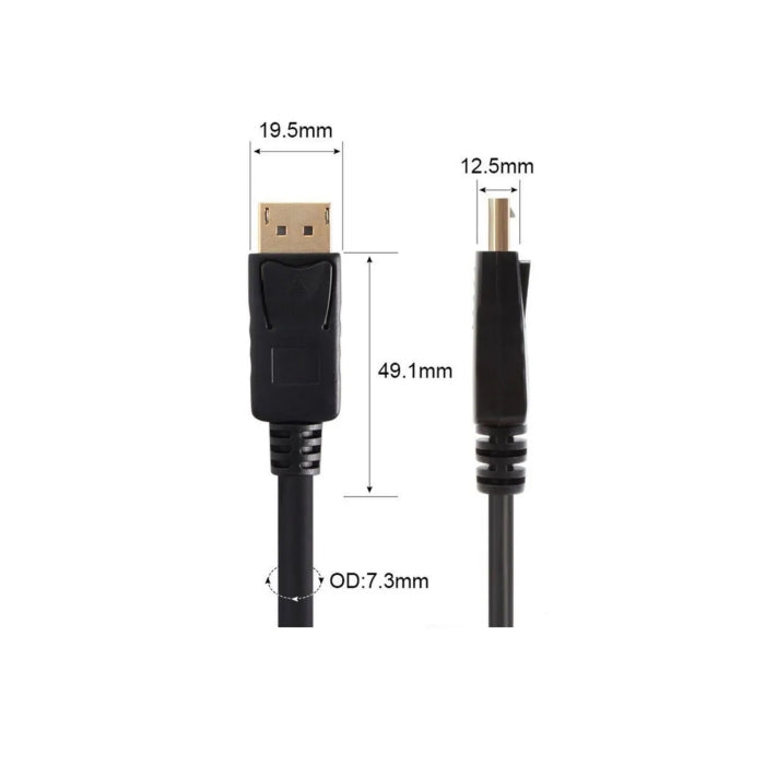 Kuwes DisplayPort 1.2V Male to Male 4K Cable 1M