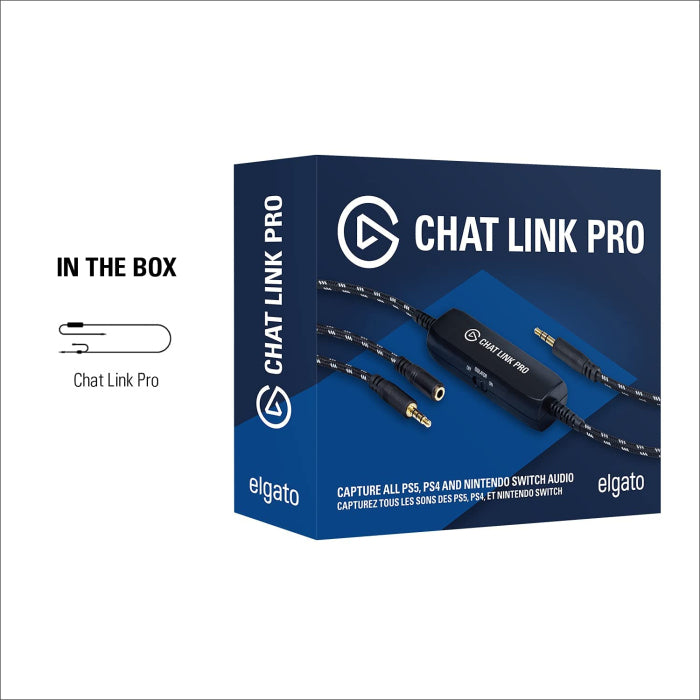 Elgato Chat Link Pro Adapter, For PS5 / PS4 & Nintendo Switch Audio Female Male Connector