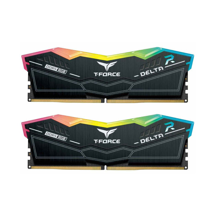 TeamGroup T-Force DELTA RGB 32GB (2x16GB) DDR5 6000MHz CL38 Memory Kit - Black