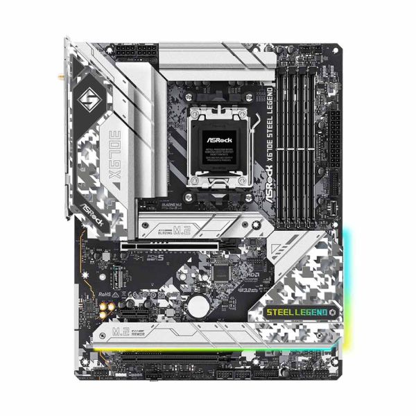 ASRock X670E Steel Legend - Support AMD AM5 RYZEN 7000 Series Processors - Motherboard