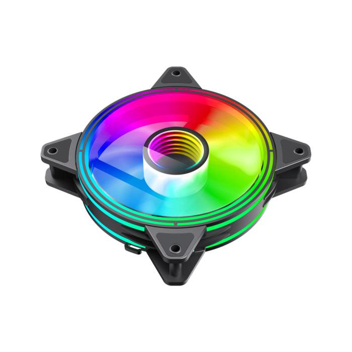 GameMax FN-12 Rainbow-Q-Infinity 120mm ARGB Cooling Fan - Black