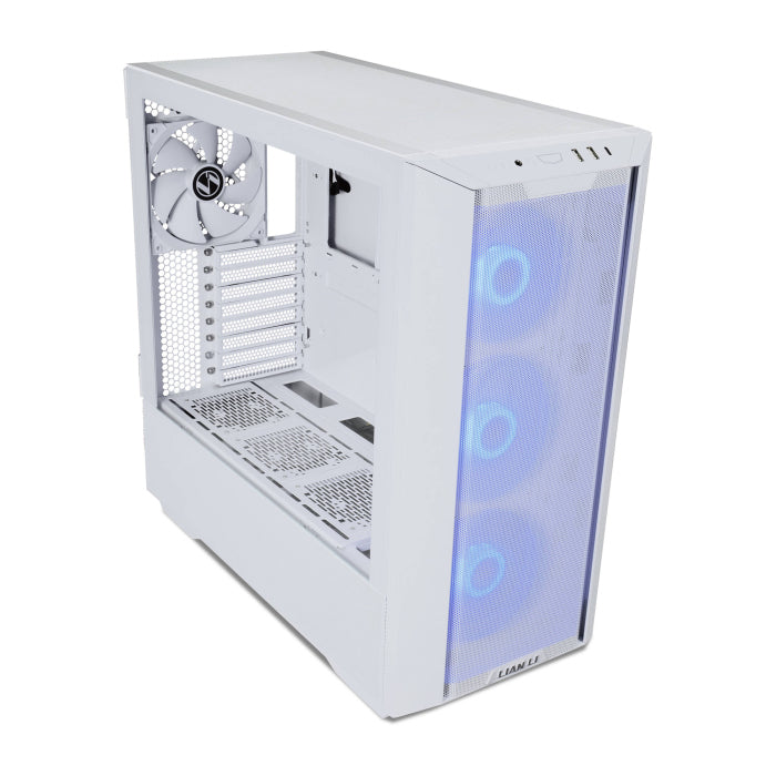 LIAN LI Lancool III RGB ATX Mid Tower Tempered Glass Side & Front Panel Aluminium Case with 4 ARGB Fans - White