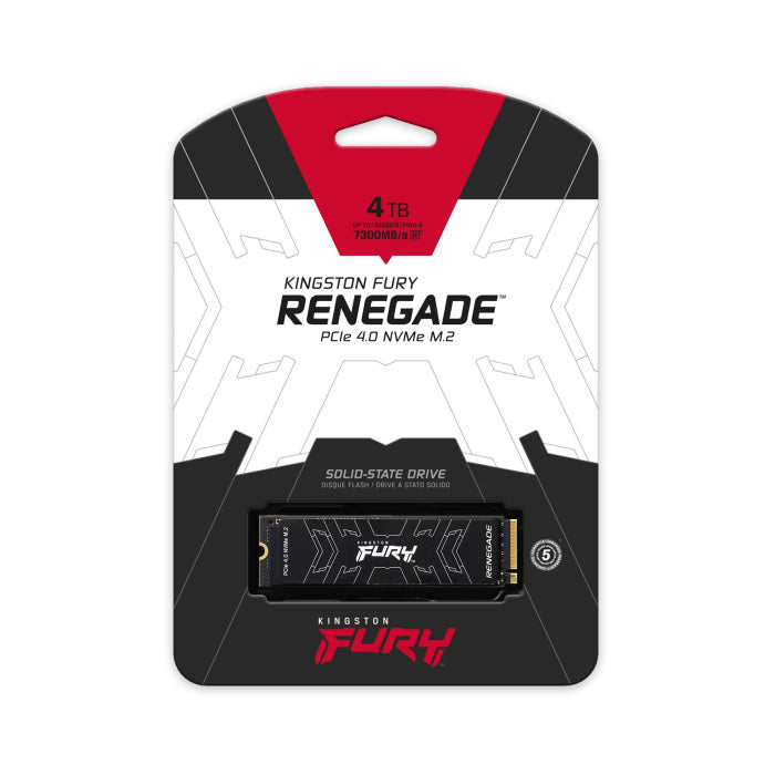 Kingston Fury Renegade M.2 PCIe Gen 4.0 4TB NVMe SSD Up To 7300MB/s Read