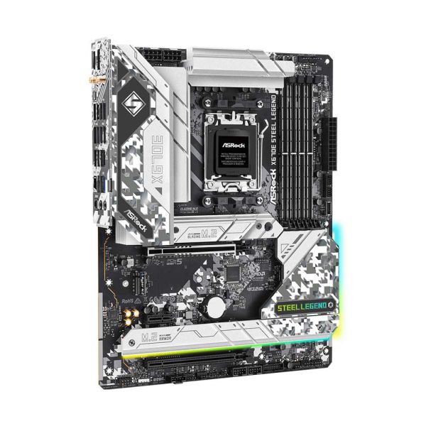 ASRock X670E Steel Legend - Support AMD AM5 RYZEN 7000 Series Processors - Motherboard