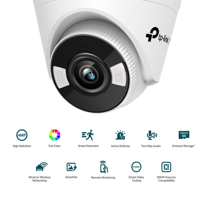 TP-Link VIGI 4MP Full-Color Wi-Fi Turret Network Camera